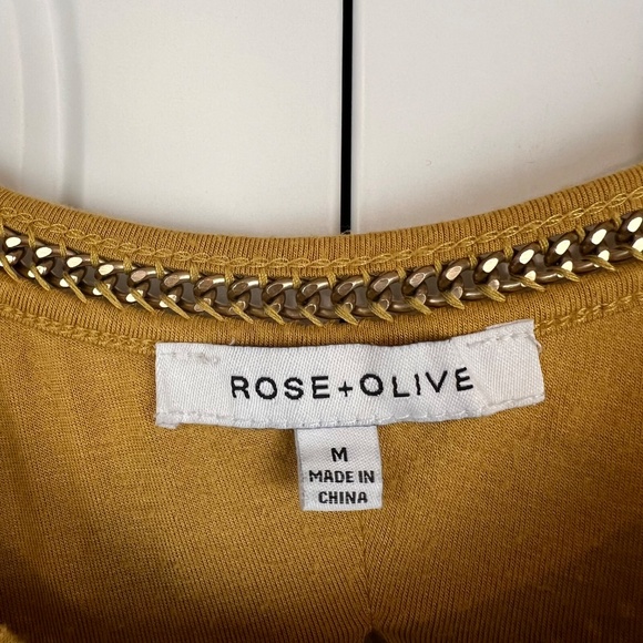 Rose & Olive Women's Jewel Tone Flowy Tank Top with Chain - Picture 4 of 6